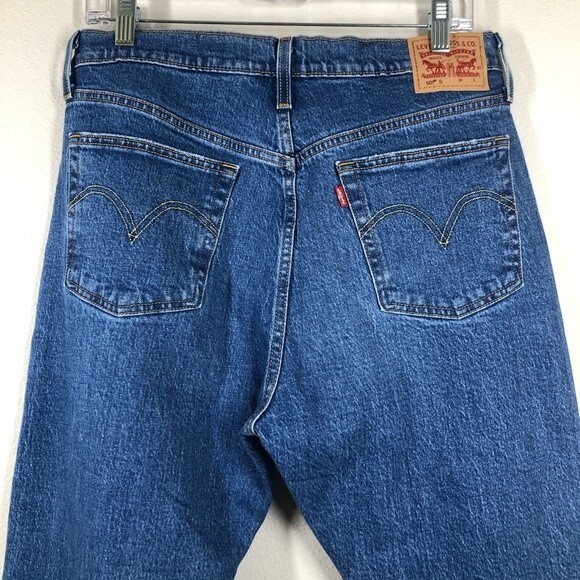 Levi’s 501 Skinny Jeans Distressed Button Fly High Rise W31 L28 - Picture 6 of 9